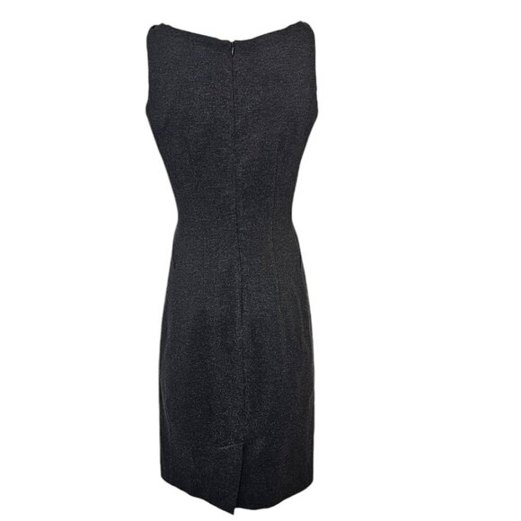 M.M.LaFleur Sheath Dress Size 0 Sleeveless The Lydia Ponte Charcoal Gray Stretch - Picture 7 of 10